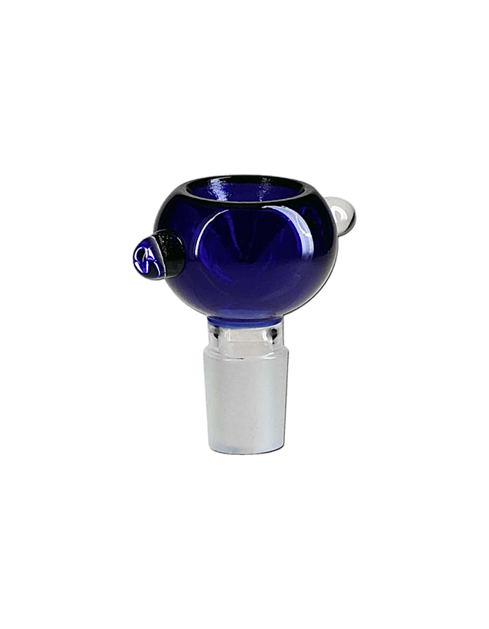 Black Leaf Bongkopf aus Glas mit blauem Kopf – farblich abgesetzter Glaskopf für 14,5 mm oder 18,8 mm Bongs