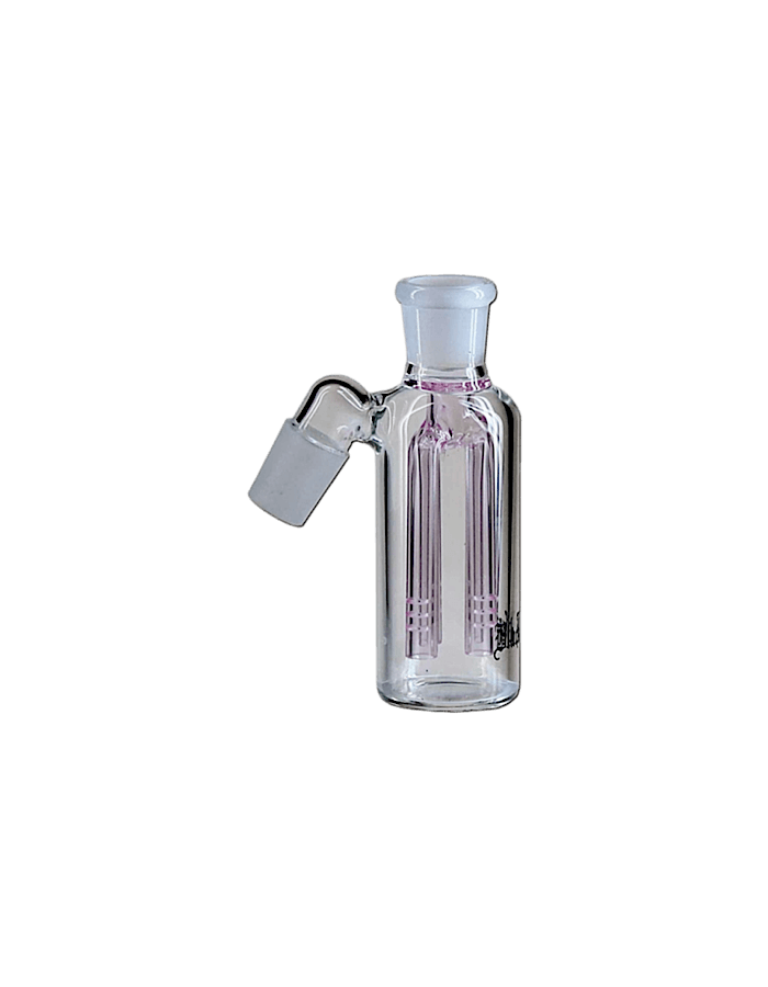Black Leaf Vorkühler mit 3-Arm-Perkolator – pinker Bongaufsatz aus Glas zur Vorfilterung und Kühlung