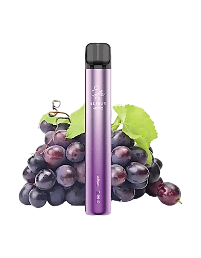 Elfbar 600 V2 Grape – Einweg E-Zigarette mit Trauben, passend zur fruchtigen Geschmacksrichtung inszeniert