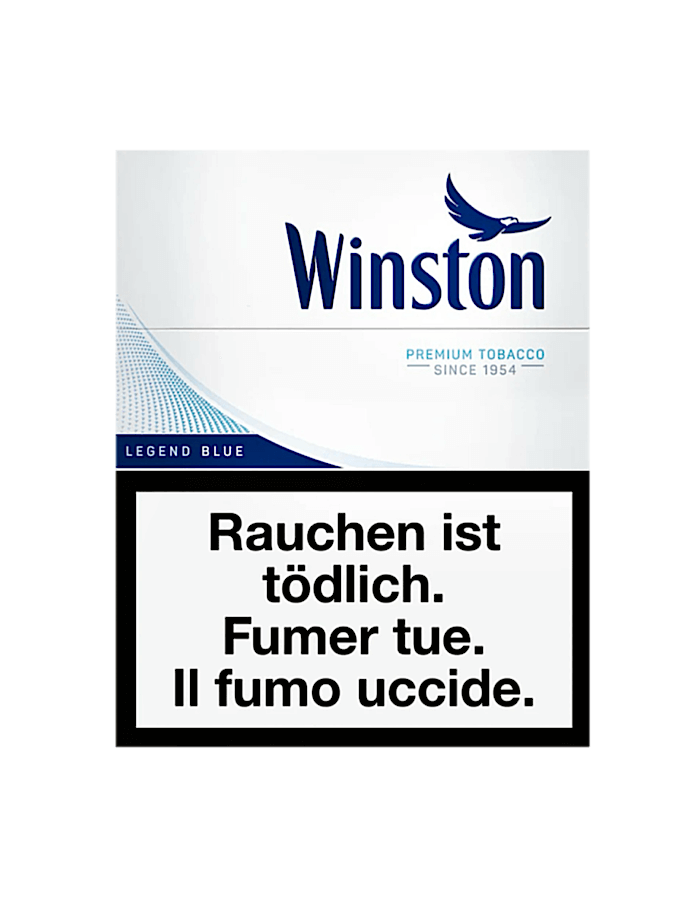Winston Blue Zigaretten Big Pack – große Zigarettenpackung mit 25 Stück in klassischem Blau-Weiss-Design