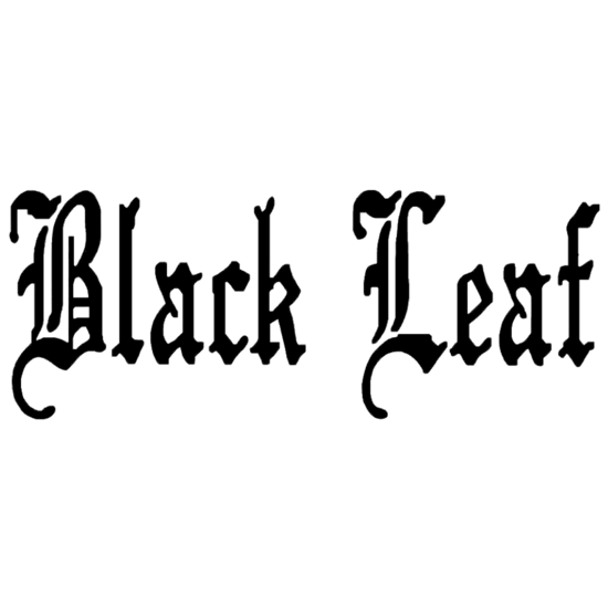 Black Leaf Logo – Markenlogo für Glasbongs, Vorkühler und Rauchzubehör