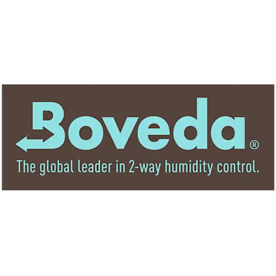 Boveda Logo – Markenlogo für Feuchtigkeitsregulierung bei Tabak, Kräutern und Zigarren