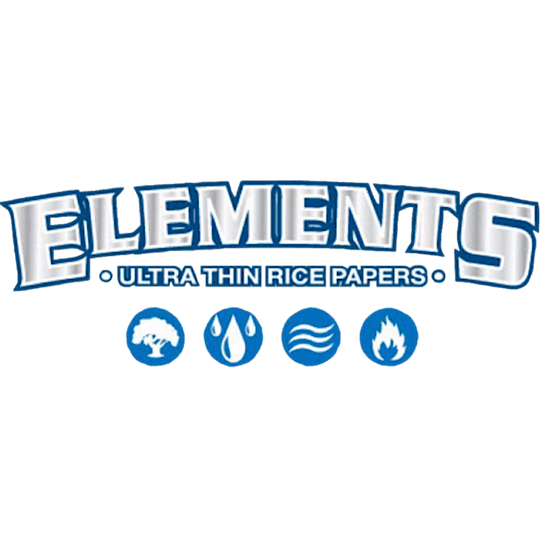 Elements Logo – Markenlogo für ultradünnes Reispapier und hochwertiges Drehzubehör