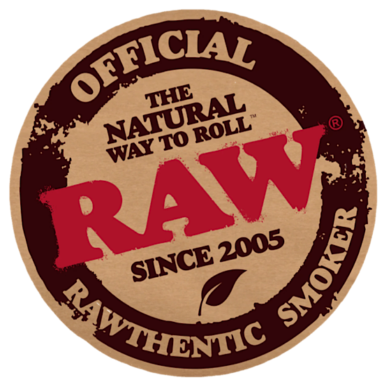 RAW Logo – Markenlogo für ungebleichtes Natur-Drehpapier und hochwertiges Rauchzubehör