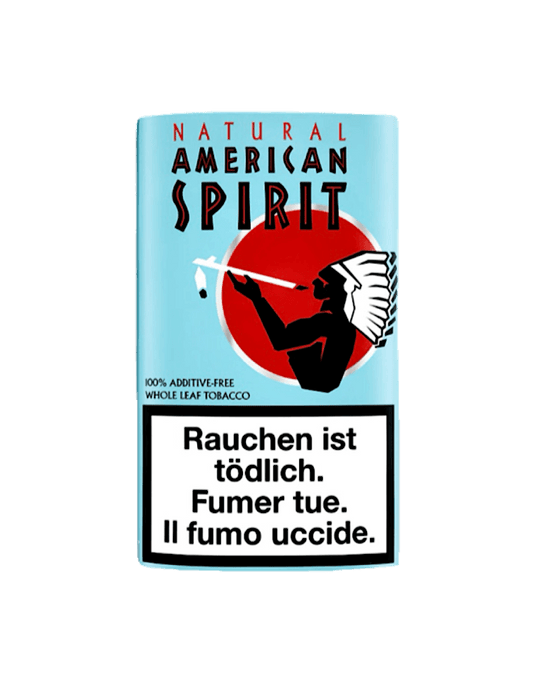 American Spirit Tabakbeutel Blau – 25 g naturbelassener Feinschnitt-Tabak ohne Zusatzstoffe
