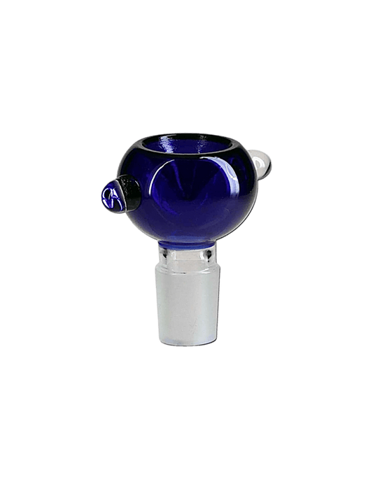 Black Leaf Bongkopf aus Glas mit blauem Kopf – farblich abgesetzter Glaskopf für 14,5 mm oder 18,8 mm Bongs