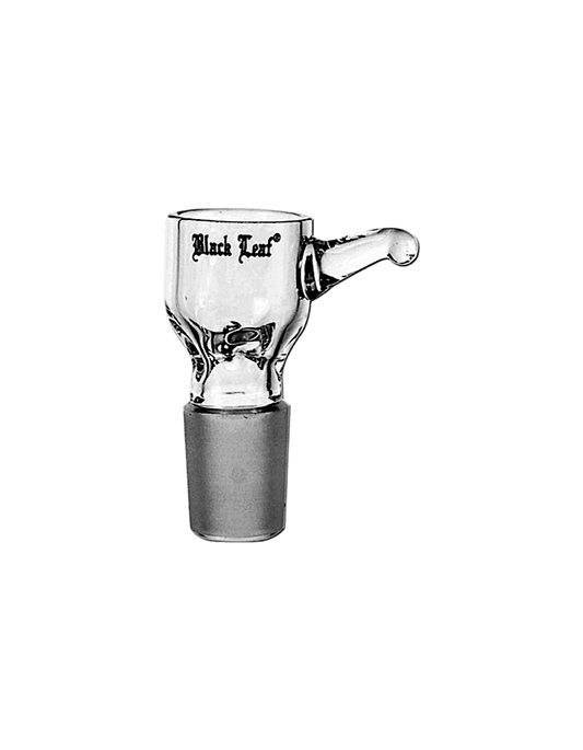 Black Leaf Bongkopf aus Glas mit Griff – praktischer Glaskopf für Bongs, leicht entnehmbar