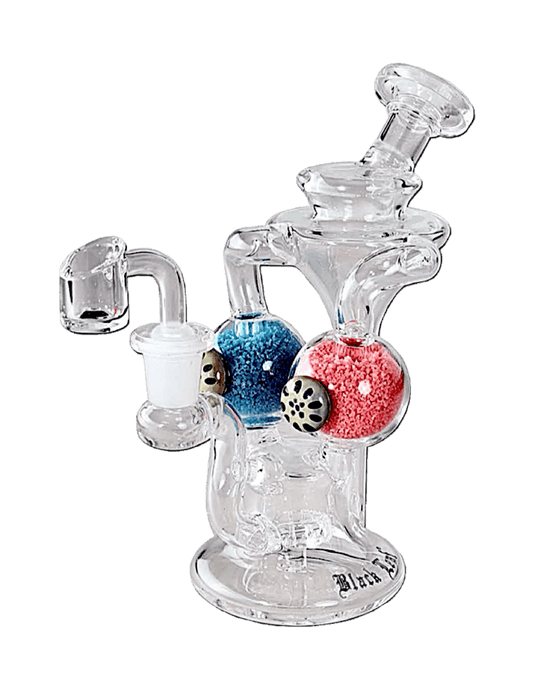Black Leaf Dab Bong Glow in the Dark aus Glas