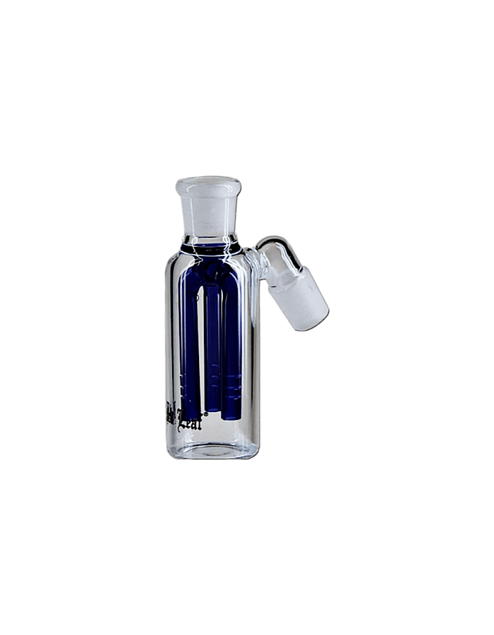Black Leaf Vorkühler mit 3-Arm-Perkolator – blauer Glas-Bongaufsatz für effektive Rauchkühlung und Vorfilterung