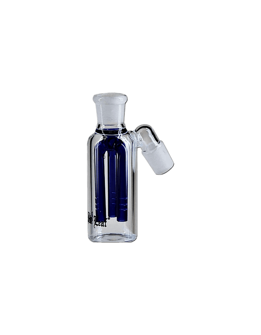 Black Leaf Vorkühler mit 3-Arm-Perkolator – blauer Glas-Bongaufsatz für effektive Rauchkühlung und Vorfilterung