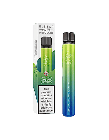 Elfbar 600 V2 Blue Razz Lemonade – geschlossene Verpackung der Einweg-E-Zigarette mit 600 Zügen