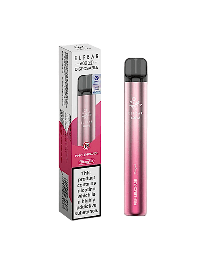 Elfbar 600 V2 Pink Lemonade – Originalverpackung der Einweg E-Zigarette mit fruchtig-spritzigem Geschmack