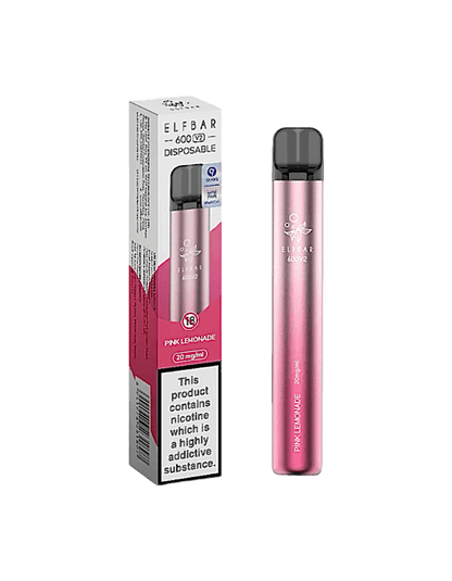 Elfbar 600 V2 Pink Lemonade – Originalverpackung der Einweg E-Zigarette mit fruchtig-spritzigem Geschmack