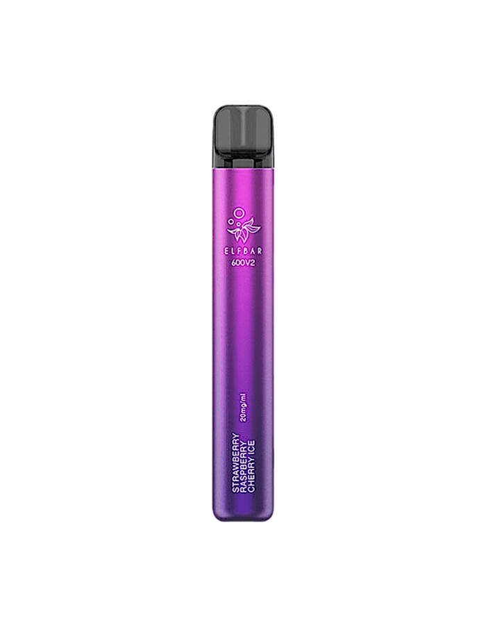 Elfbar 600 V2 Strawberry Raspberry Cherry Ice – Einweg E-Zigarette mit fruchtig-süssem Beerenmix und Kühleffekt