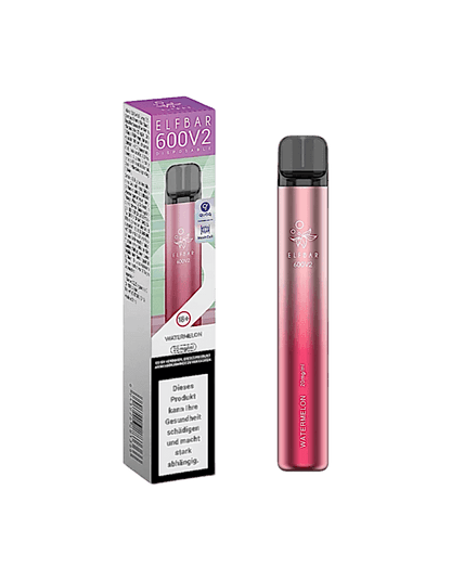 Elfbar 600 V2 Watermelon – Originalverpackung der Einweg E-Zigarette mit fruchtigem Wassermelonenaroma