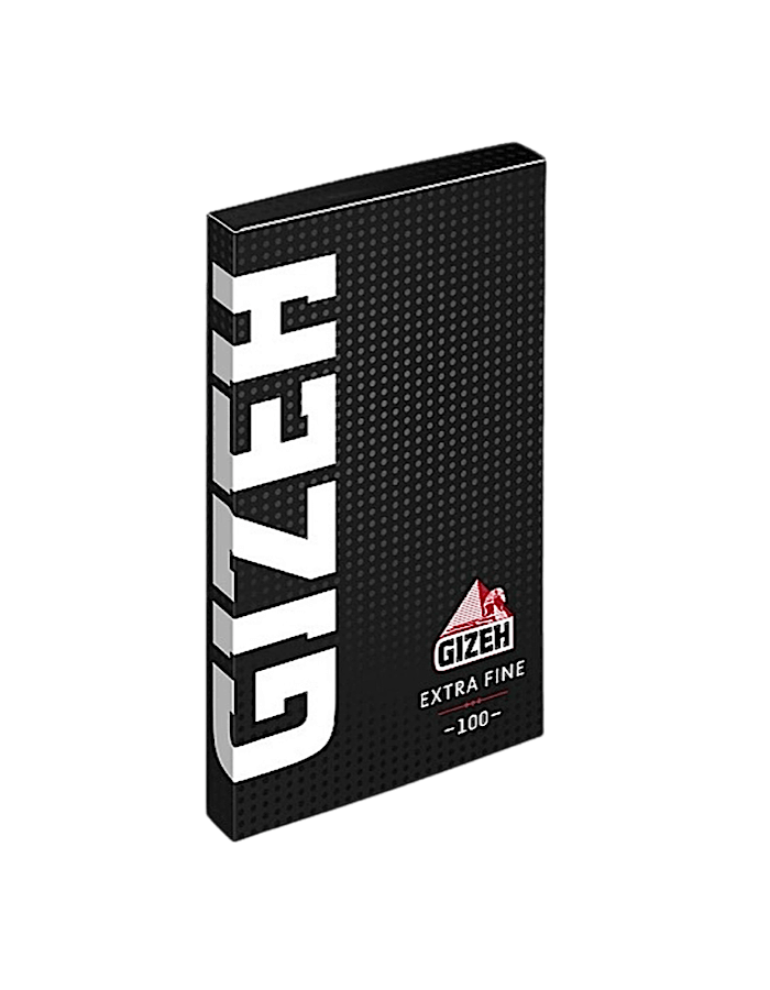 Gizeh Zigarettenpapier Extra Fine Black – schwarzes Heftchen mit 100 extrafeinen Blättchen und Magnetverschluss