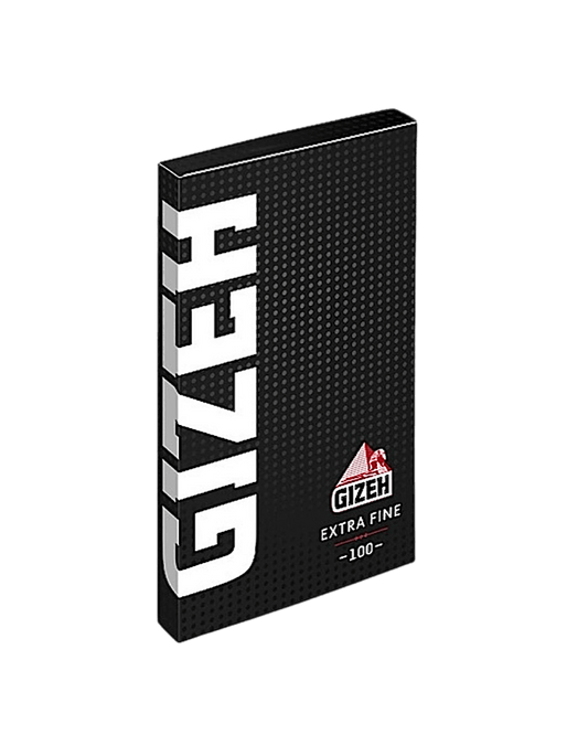 Gizeh Zigarettenpapier Extra Fine Black – schwarzes Heftchen mit 100 extrafeinen Blättchen und Magnetverschluss