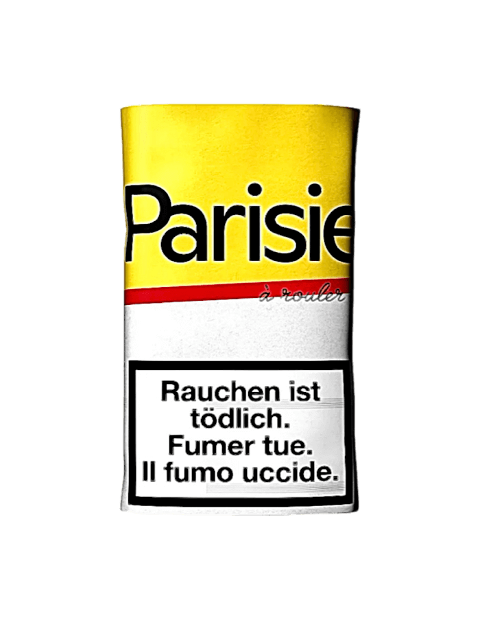 Parisienne Gelb Tabakbeutel 25 g – milder Feinschnitt-Tabak in wiederverschliessbarer Verpackung