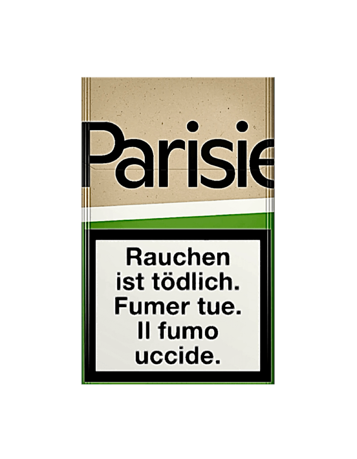 Parisienne Grün Additive Free Zigaretten – 20 Stück, naturbelassene Zigaretten ohne Zusatzstoffe