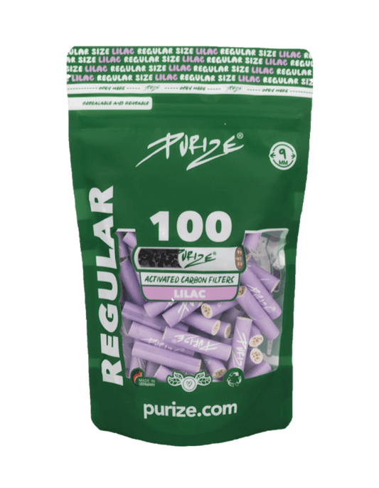 Purize Aktivkohlefilter Regular Size 100Stk. 9mm Lila