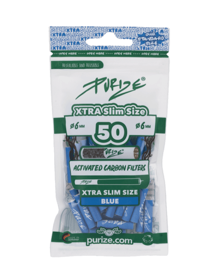 Purize Aktivkohlefilter Xtra Slim 50Stk. 6mm Blau