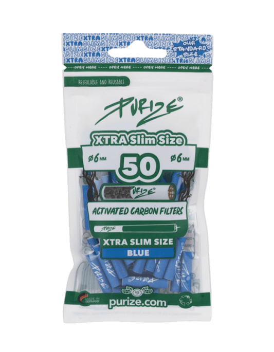 Purize Aktivkohlefilter Xtra Slim 50Stk. 6mm Blau