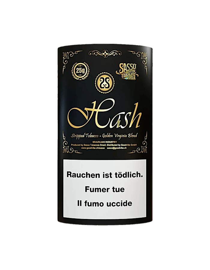 Sasso Tabaccos Brasil Hash Tabakbeutel 25 g – aromatischer Feinschnitt mit intensiven, exotischen Noten