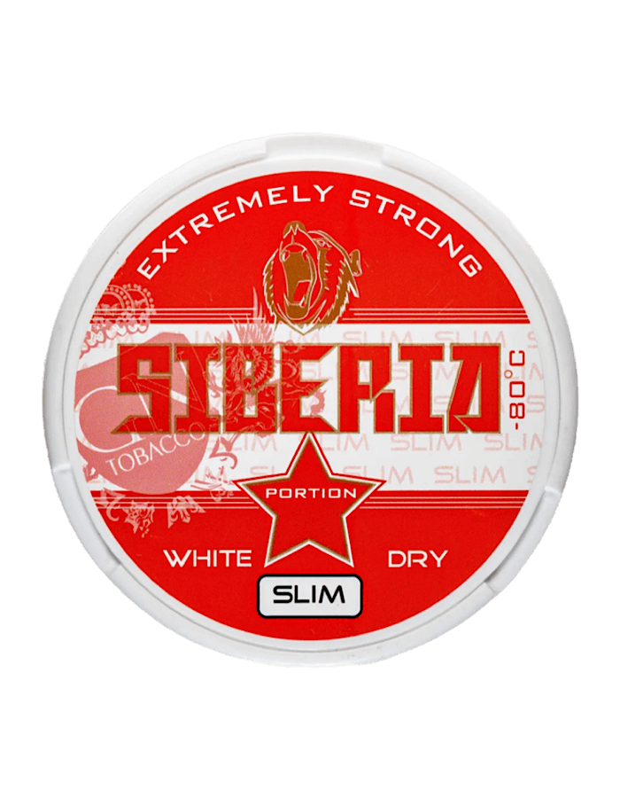 Siberia Rot White Dry Snus – extrem starker Nikotinbeutel im weissen Dry-Format mit klassischem Tabakaroma
