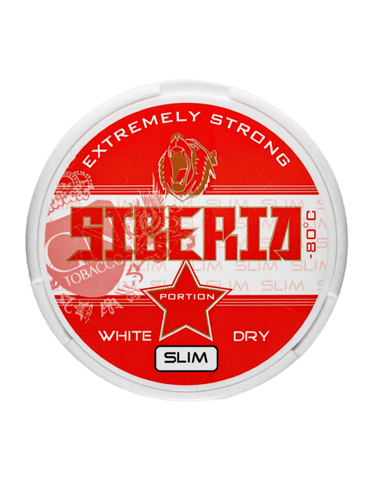 Siberia Rot White Dry Snus – extrem starker Nikotinbeutel im weissen Dry-Format mit klassischem Tabakaroma