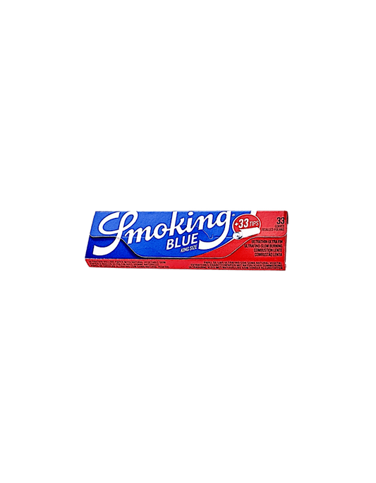 Smoking Blue King Size Longpapers mit Filtertips – klassische Drehpapier-Packung mit integrierten Tips