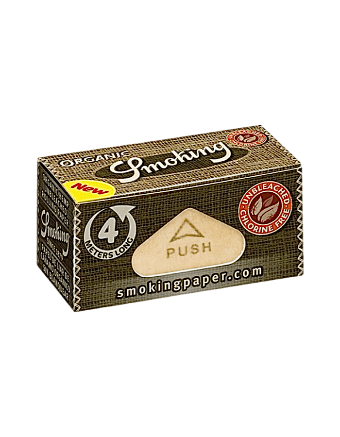 Smoking Rolls Slim Organic Hemp – ungebleichtes Bio-Hanf-Drehpapier auf Rolle, nachhaltig und naturbelassen