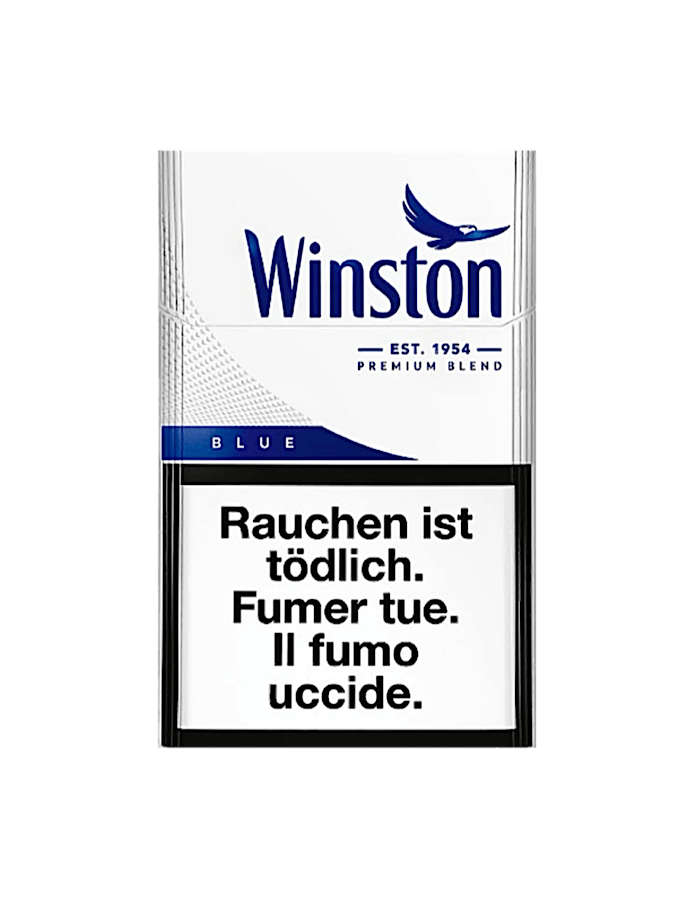 Winston Blue Zigarettenpackung – geschlossene Schachtel mit klassischem Blau-Weiss-Design-20 Stück